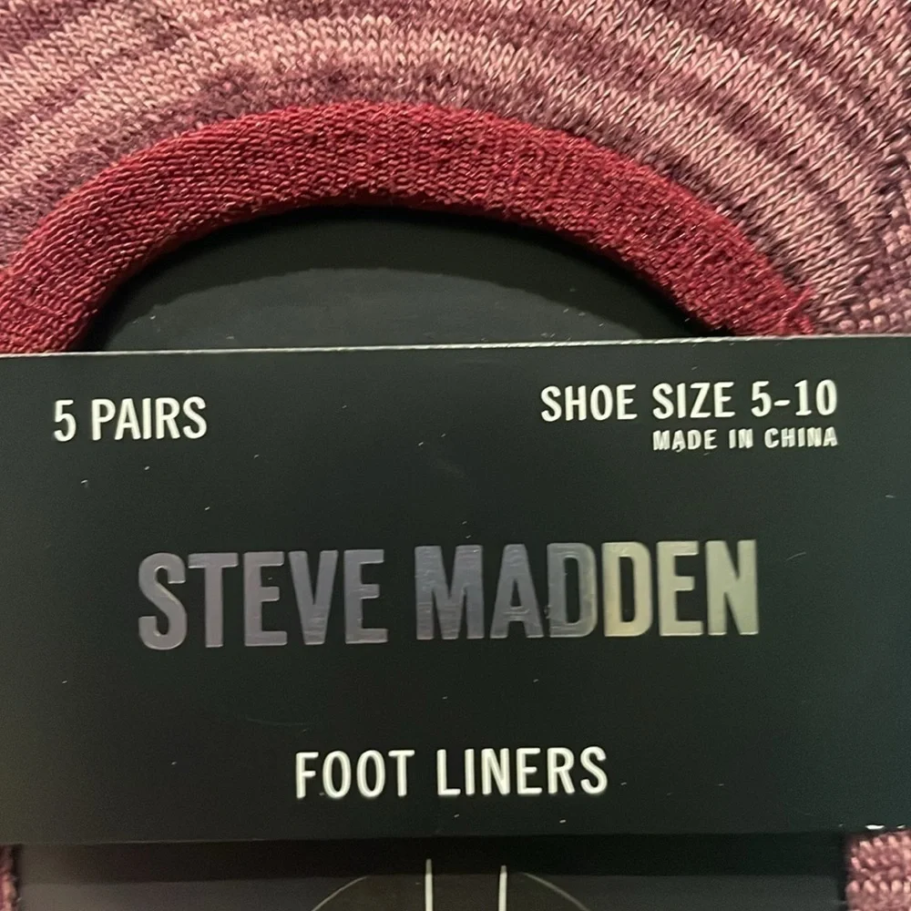 5 pairs of Steve Madden foot liners (no shows) socks